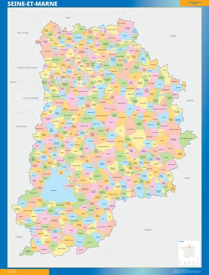 Seine-et-Marne — carte des communes du département