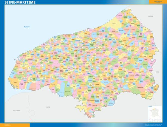 Seine-Maritime — carte des communes du département