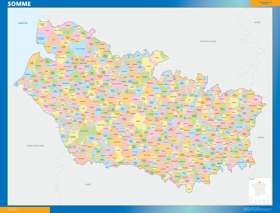 Somme — carte des communes du département