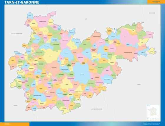 Tarn-et-Garonne — carte des communes du département