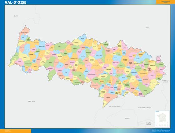 Val-d'Oise — carte des communes du département