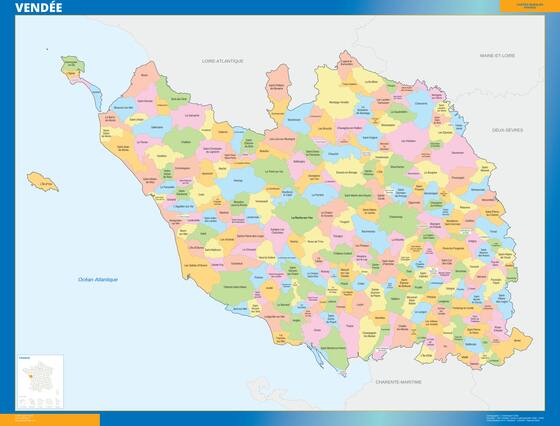 Vendée — carte des communes du département