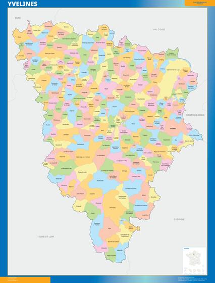 Yvelines — carte des communes du département