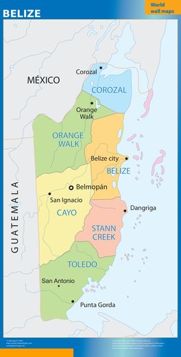 Carte murale Belize