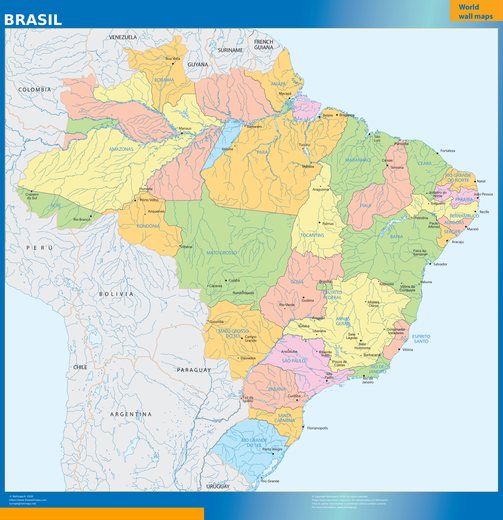 Carte murale Brésil
