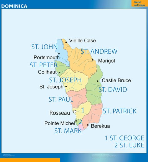 Carte murale Dominique