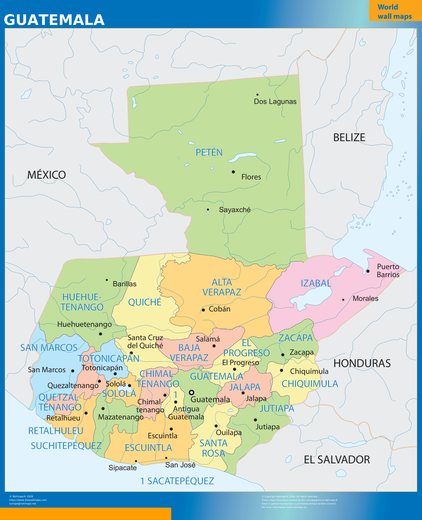 Carte murale Guatemala