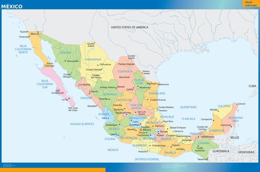Carte murale Mexique