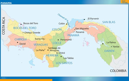 Carte murale Panama