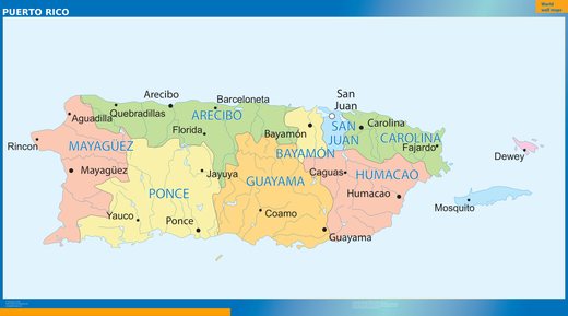 Carte murale Porto Rico