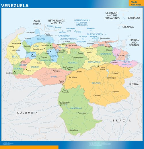 Carte murale Venezuela